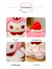 Kuromi Strawberry Cake Cat Doll with Birthday Hat Plush Toy
