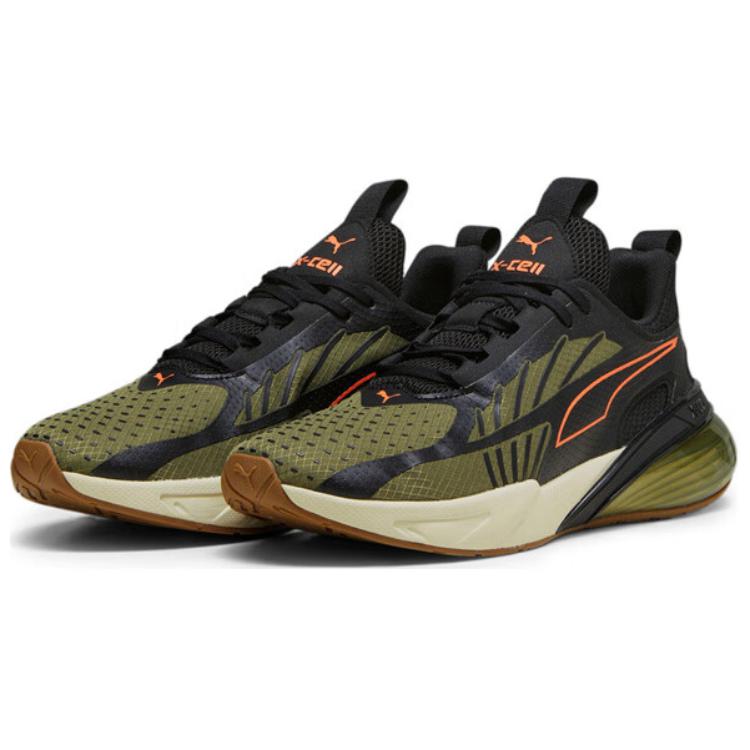 New PUMA X Cell Breathable Low Top Casual Running Shoes Unisex Green Black Red 378301-09