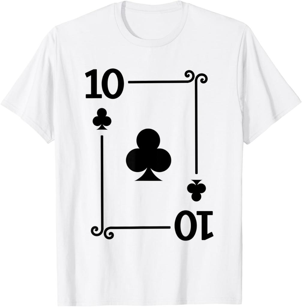 Playing Plum Blossom Cards Costume AceKQJ1098765432 Diamonds Card Poker TShirt Streetwear Graphic T Shirts