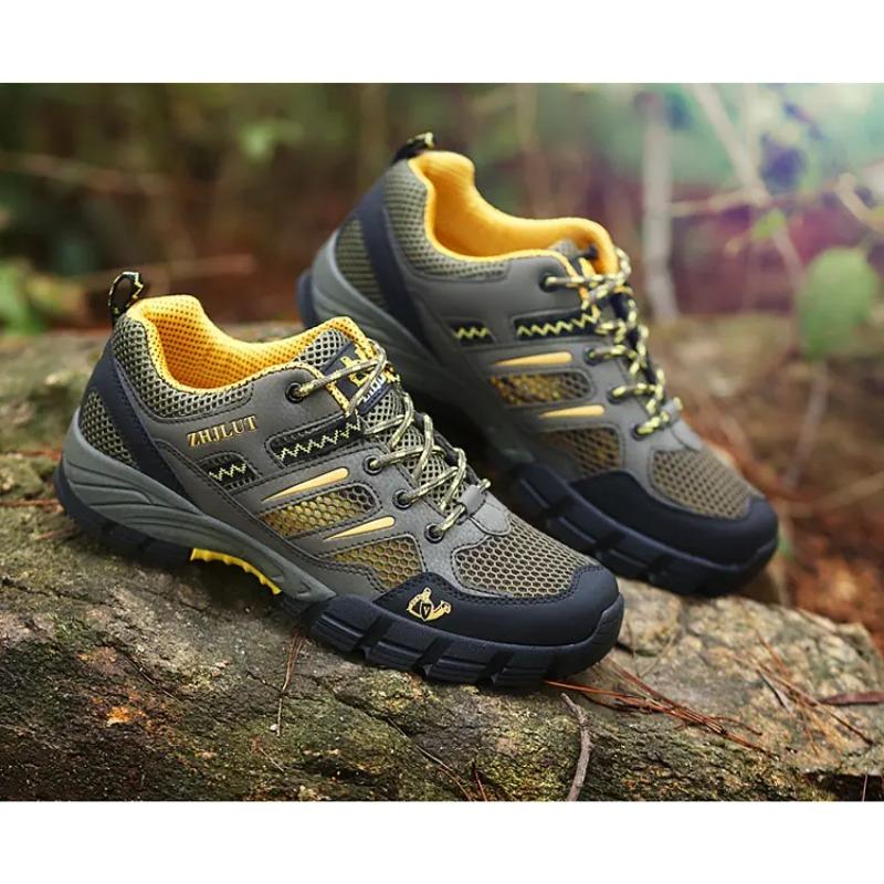 Męskie Buty Turystyczne Outdoor Oddychająca Siatka Antypoślizgowa Podeszwa Lekkie Trampki Trekkingowe