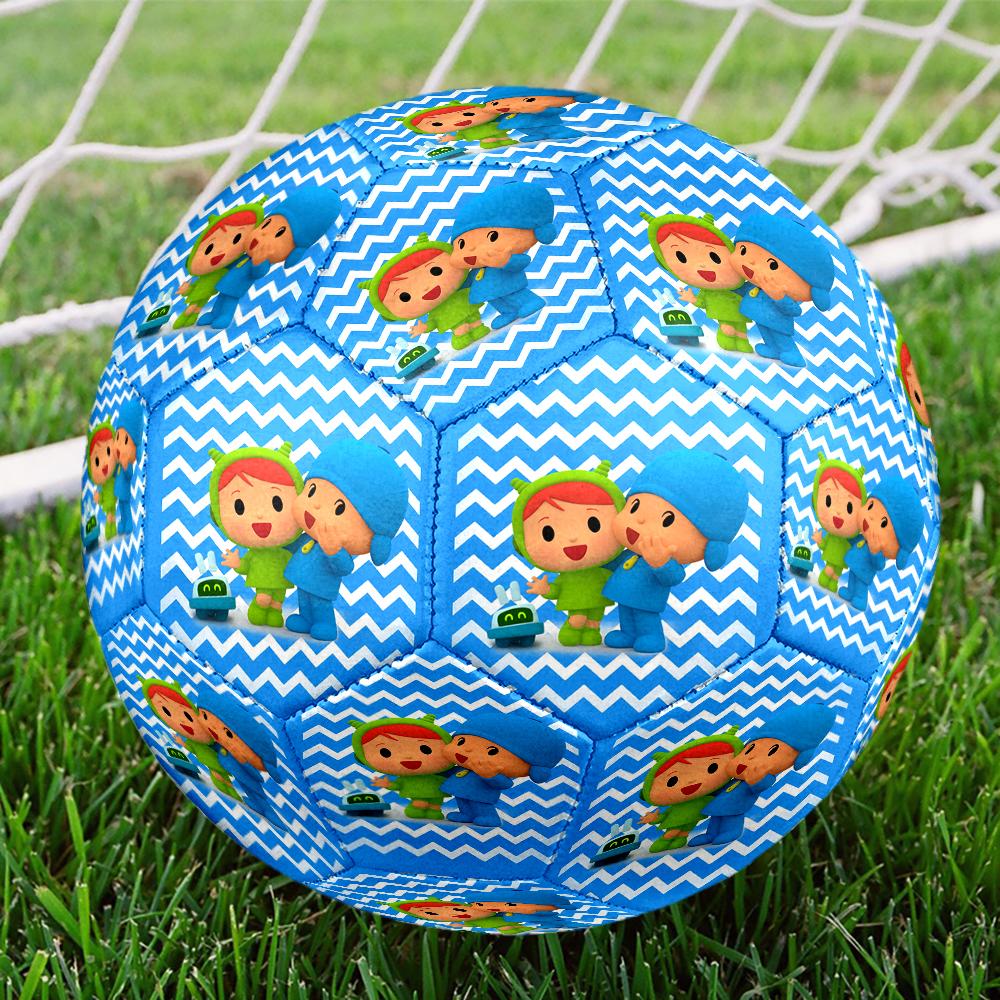 Pocoyo Theme Size 5 Soccer Ball, Suitable for Both Indoor and Outdoor Matches, a Gift Suitable for Everyone.