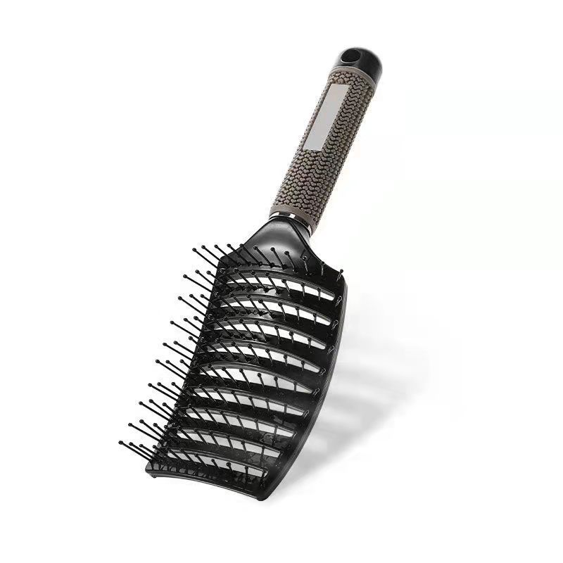 Pettine Bi-facciale per lo Styling dei Capelli per Uomini e Donne - Lisciante, Districante e Volumizzante con Denti Curvi per Pompadour, Onde, Controllo dell'effetto crespo e Massaggio del Cuoio Capelluto