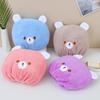 Children's Quick-Dry Cute Bear Hair Towel Cap - Elastic Coral Fleece Bath Head Wrap