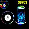 1/10/20/30PCS LED Coaster Light Up Coasters Adesivos Garrafa de Bebidas Bebidas Luminosas Copo Tapete Clube Bar Festa Carro Casamento Vaso Decoração