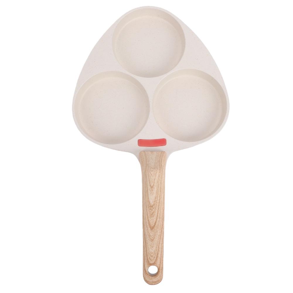 3-Compartment Nonstick Frying Pan Divided Grill Pan  Eggs Burgers