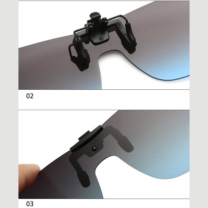 Non-polarized Classic Men Flip Up Clip On Sunglasses Women Driving Cycling Square Sun Glasses Anti-Glare Outdoor Fishing Clips