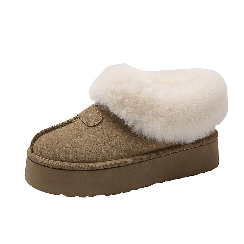 

Fleece thickened snow boots women s winter 2025 new platform short boots non-slip Northeast warm cotton shoes Mao Mao short boots 40