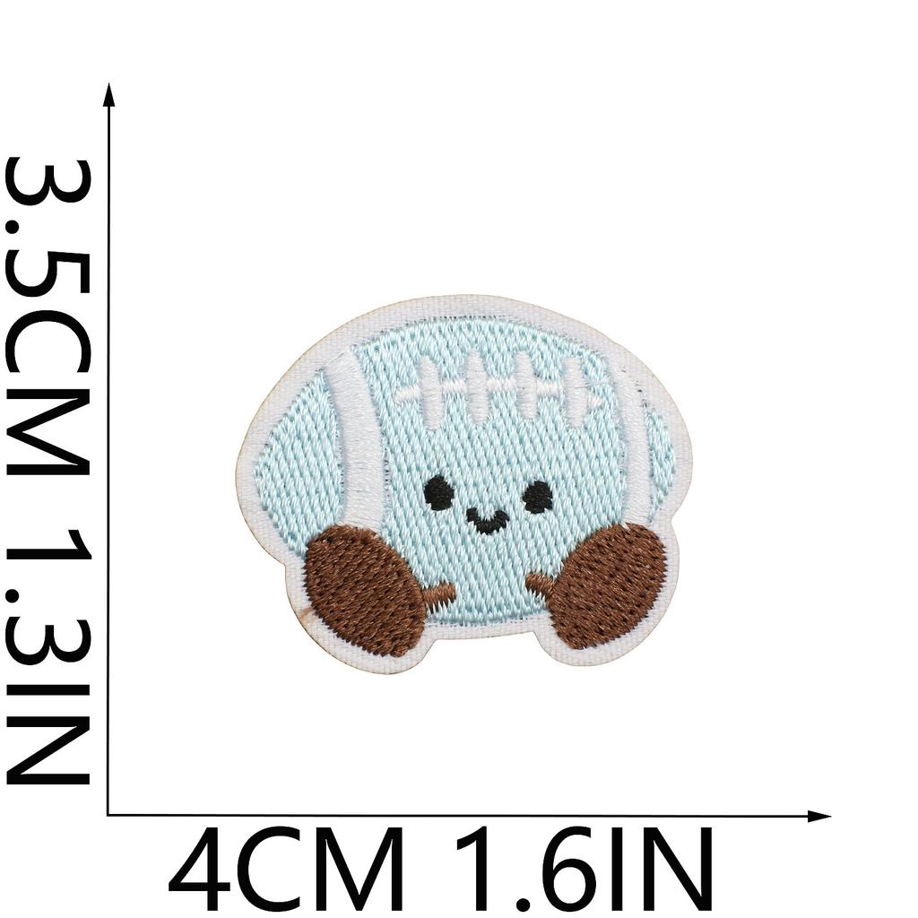 Badminton Racket Embroidery Cloth Sticker Clothes Decoration Volleyball Patch Sticker Sports Children'S Clothes Embellishment Football Embroidery Stam