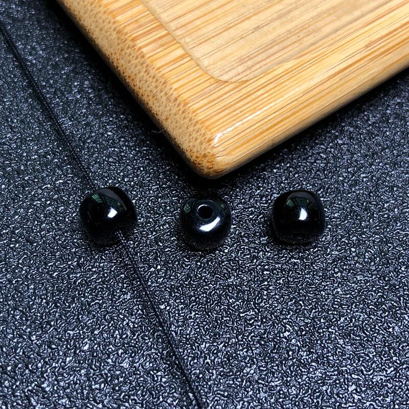 Black Agate Old Style Spacer Beads for DIY Bracelets - Star, Moon,  Bodhi Buddhist Designs