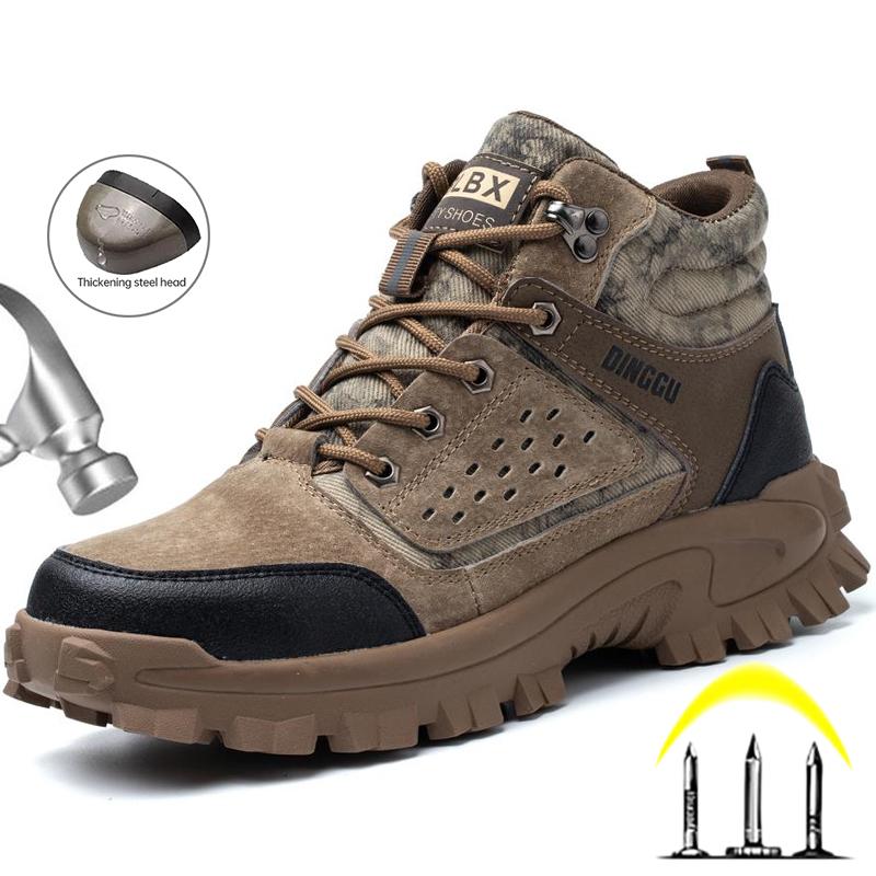 Pánské pracovní boty Vysoké stavební boty Pánské bezpečnostní boty s ocelovou špičkou Pánské pracovní bezpečnostní boty Bezpečnostní boty proti propíchnutí