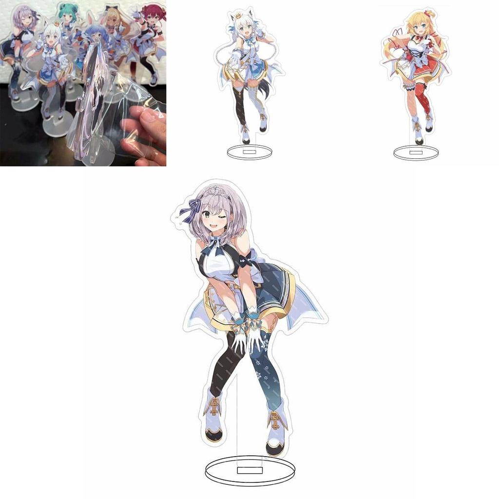 Hololive Vtuber Akrylowy Stojak Urocza Dekoracja Biurka z Fubuki Okayu Ayame Subaru Matsuri