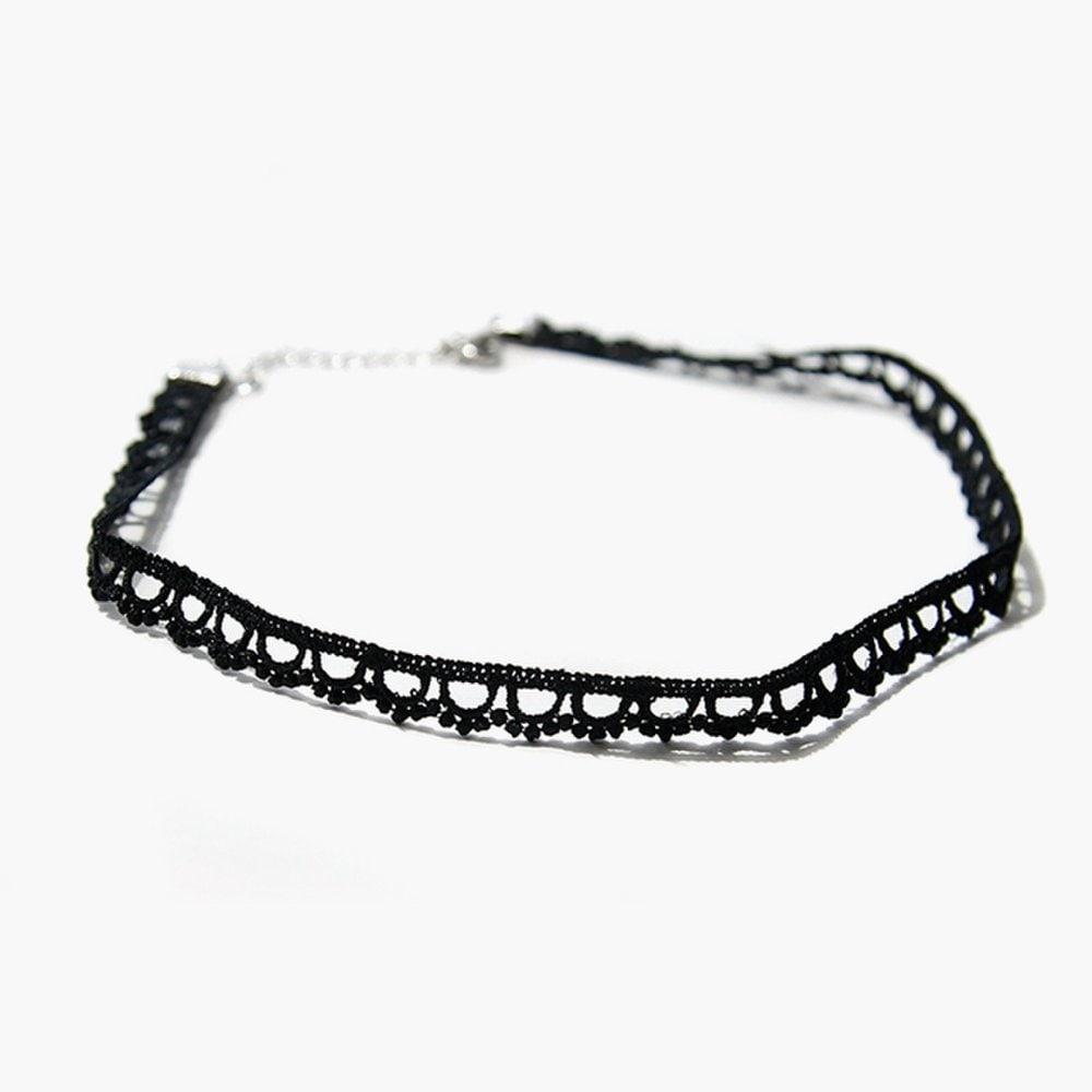 J.Lauren N0745 Slim Lace Fabric Choker