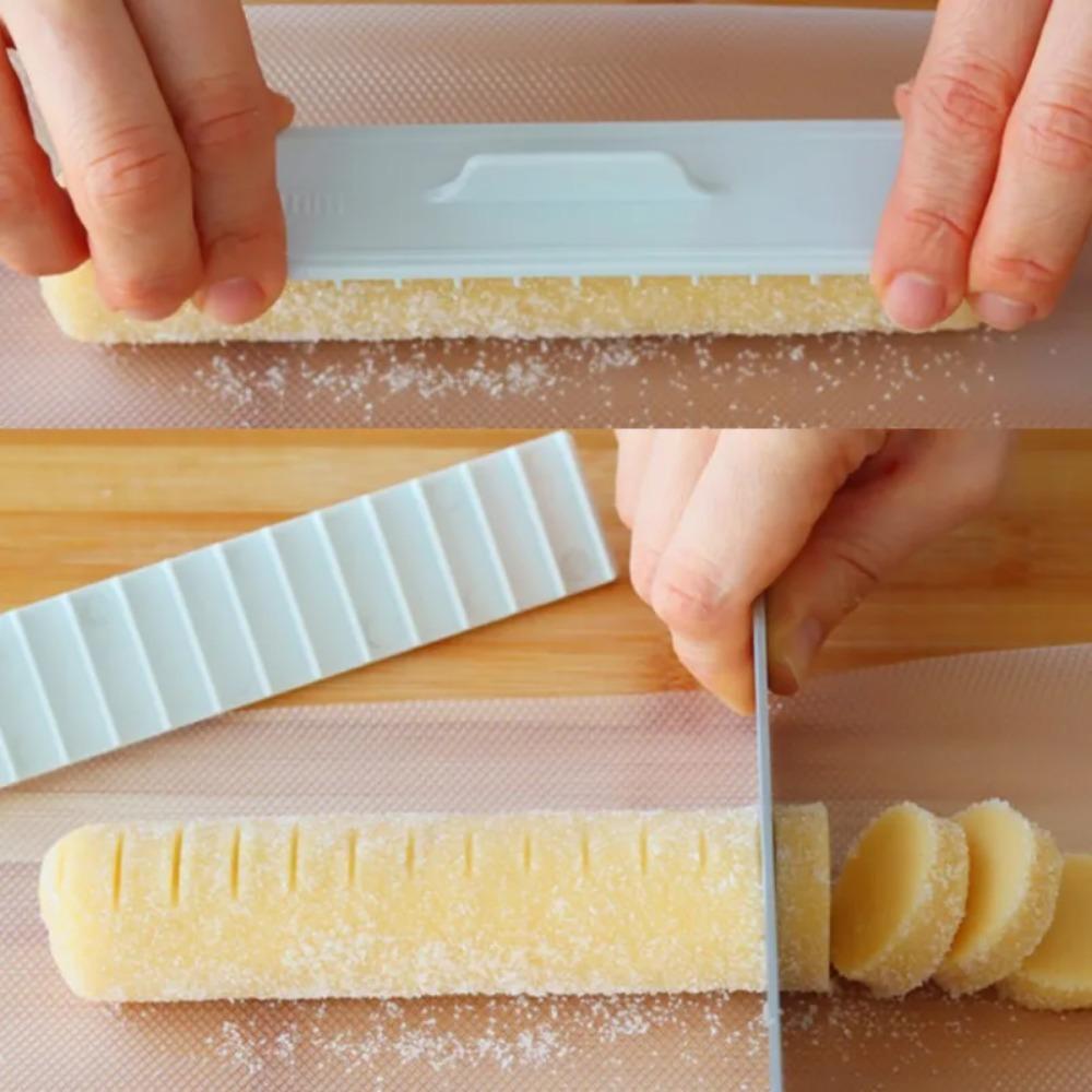 8pcs Blue Cookie Ruler ABS Cookie Thickness Measuring Tool Biscuit Cake Rolling Mold Pastry