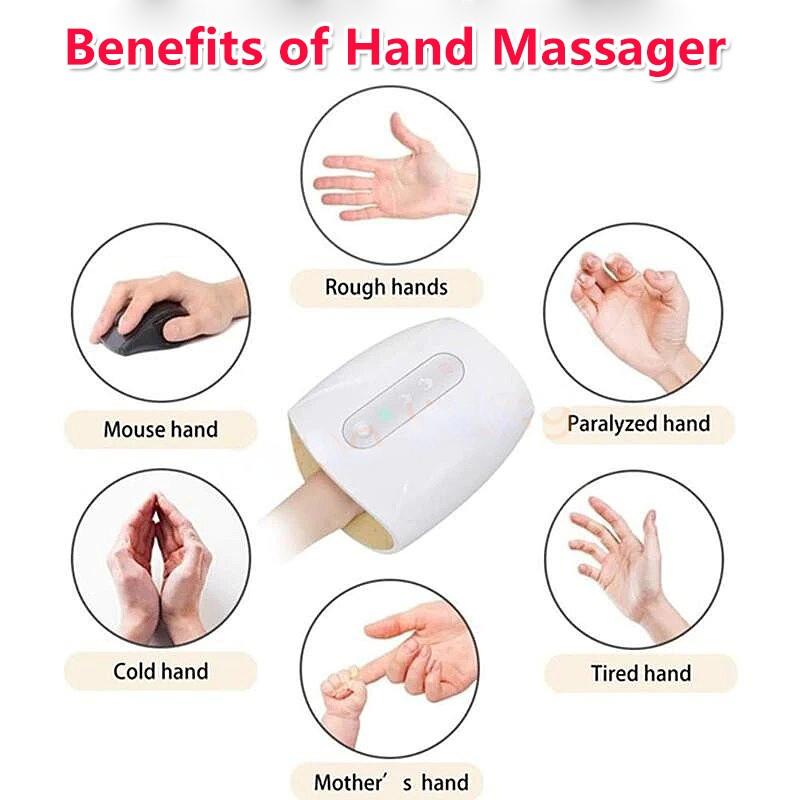 Palm Finger Massage Hot Compress Physiotherapy Instrument Portable Electric Hand Massager Hand Acupoints Kneading Massager