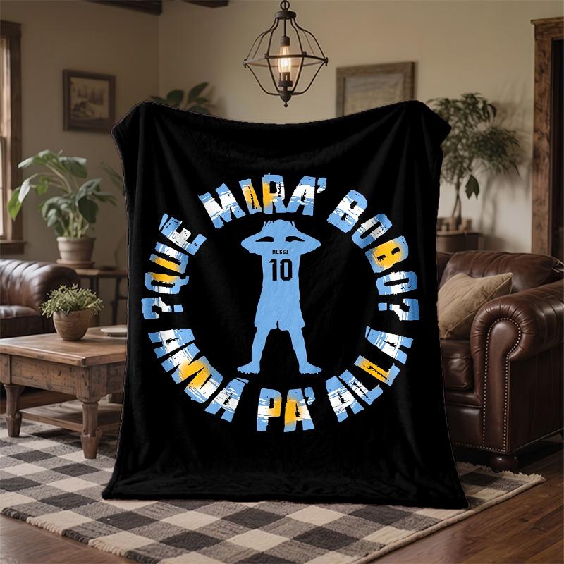 Lionel Messi Print Flannel Blanket Soft Warm Sofa Bed Throw Blanket For Home Office Bedroom