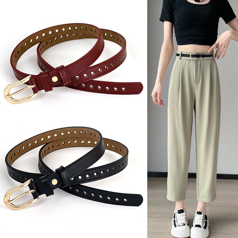Leather Belt Vintage Women Versatile Decorative Waistband Casual Jeans Strap