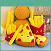 Almofada de Pelúcia de Hambúrguer Adorável Brinquedo de Pelúcia de Pizza Batatas Fritas Boneca de Pelúcia Fofa Para Hora de Dormir