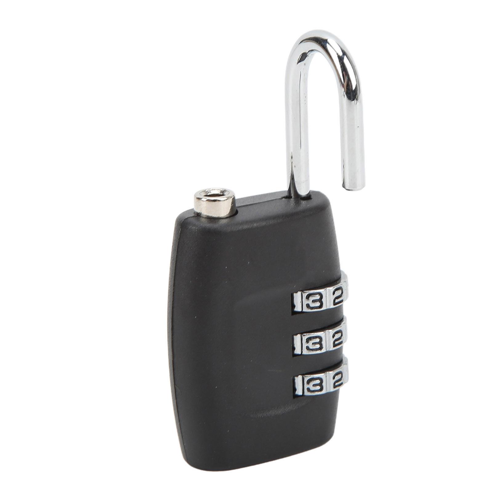 

TSA Approved Luggage Lock Padlock 3 Dial Combination Anti Theft Stainless Steel for Travel Luggage Suitcase Cabinet