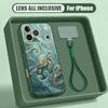 Turtle Fish Print Hand Strap Case For iPhone 17 Pro Max iPhone 16 15 14 13 Pro Max Magnetic For Magsafe Hybrid TPU+PC Matte Cover