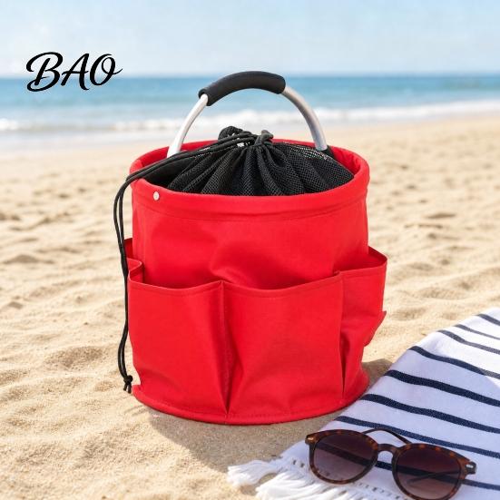 Spill-proof Storage Container Foldable Bag with Handle & Drawstring, Waterproof Oxford Cloth Pouch Multi-Pockets, Large Cleaning Tools Organizer