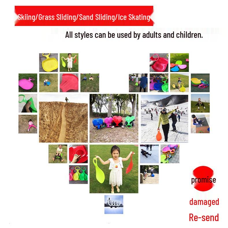Çocuklar ve Yetişkinler İçin Dayanıklı Yelpaze Şeklinde Kar ve Kum Kaydırak Tahtası