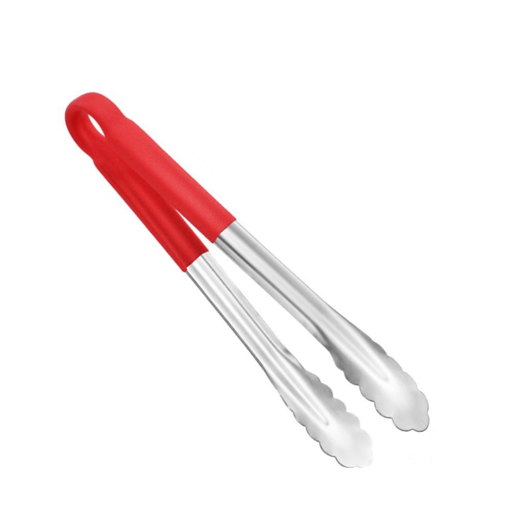 

Non-slip Kitchen Food Tongs Thickened Grill Tongs New BBQ Steak Clip Camp Cooking Supplies Red- 12inch