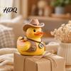 Fun Animal Ornament Yellow Duck with Mountaineering Gear Outdoor Explorer Theme Decorative Novelty Gift Figurine Synthetic Resin Statue for Desktop
