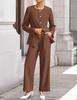 Europäisches & Amerikanisches Damenmode-Anzugset: Reversjacke & Hose