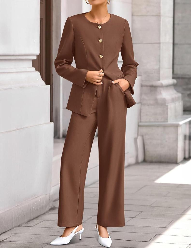 Europäisches & Amerikanisches Damenmode-Anzugset: Reversjacke & Hose