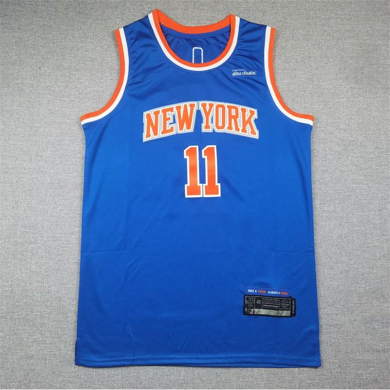 Mens NBA New York Knicks 11 Embroidered Basketball Jersey Sportswear Unisex Team Fan Apparel