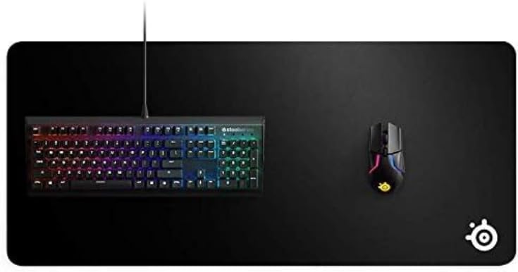 SteelSeries Gaming Mouse Extra Rubber 90cm x 40cm x QcK Heavy XXL 67500 Pad, Large, Thick, Non-Slip Base, Black, 0.4cm,