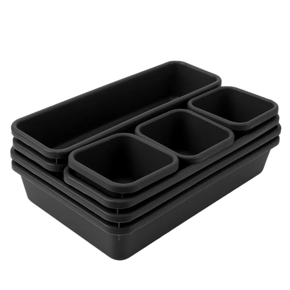 8PCS/SET Large Capacity Drawer Organizer Boxes Plastic Sundries Divider Holder Bathroom