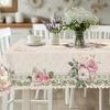 Romantische Vintage Tischdecke mit Blumendruck Tischdecke
