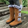 Winter Warm High Snow Boots Women's 2025 New Belt Buckle Plus Size Fleece Thickened Wool Wool Cotton Shoes