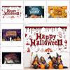 Scary Atmosphere Halloween Flag Trick Or Treat Happy Halloween Banner Multi-style   Home Decor