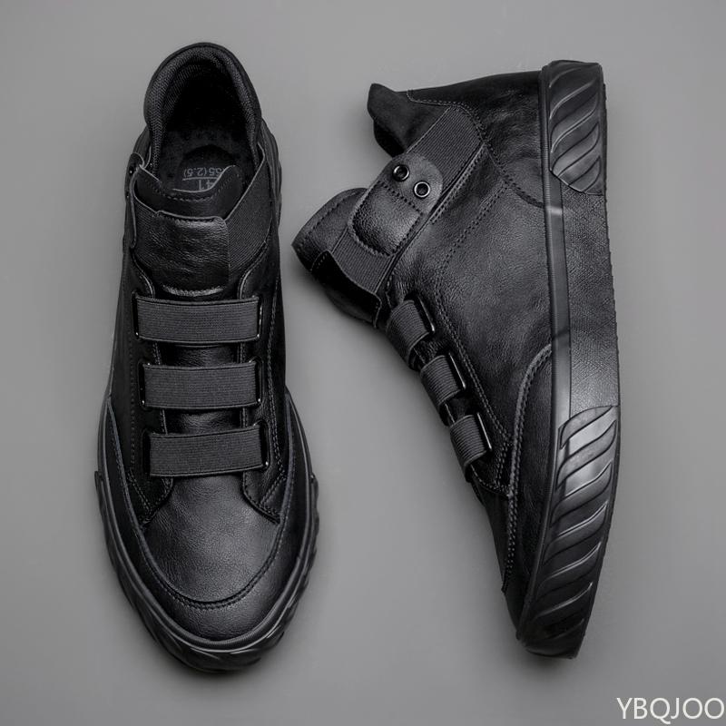 2024 New Men's Leather Shoes Korean Trend Comfortable Loafer Men Shoes British Fashion Men High Top Sneakers New Moccasins Men