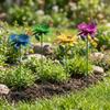 Weather Resistant Bird Bath Stake Flower Shape Bee Watering Station  Yard Decoration