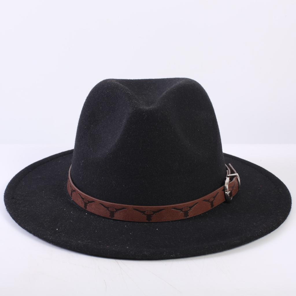 Popular European and American Classic Simple Flat-brimmed Top Hat Men's and Women's Fashionable and Elegant Versatile Jazz Hat Top Hat