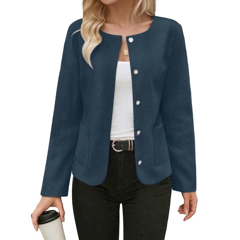 

ZANZEA Женская повседневная блузка-кардиган с круглым вырезом, свободного кроя, с длинным рукавом 5XL