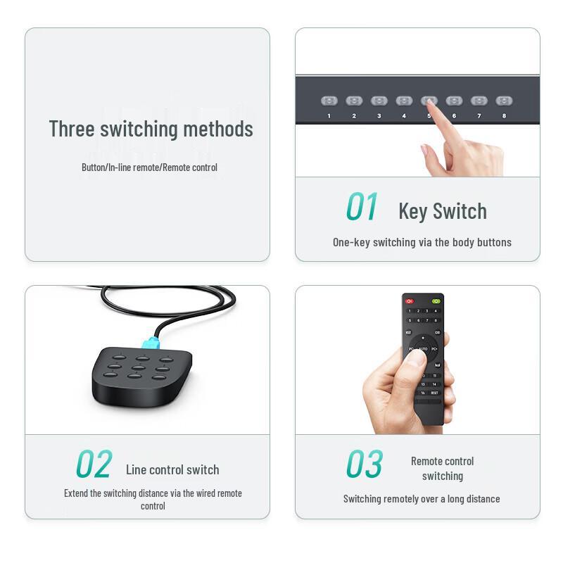 MT-viki 8-Port 4K 60Hz HDMI KVM-Switch
