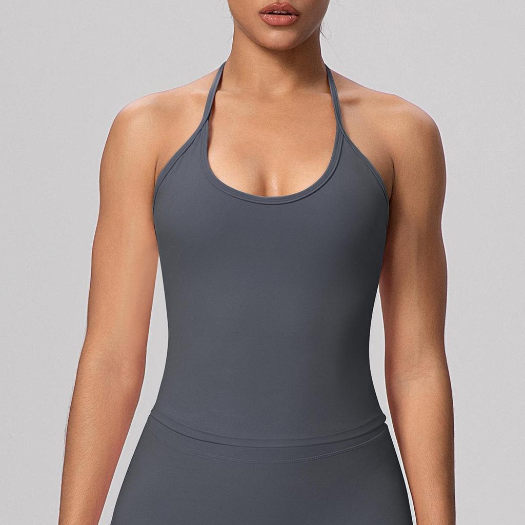 European & American High-Elastic Lace-up Backless Sports Bra for Training & Yoga