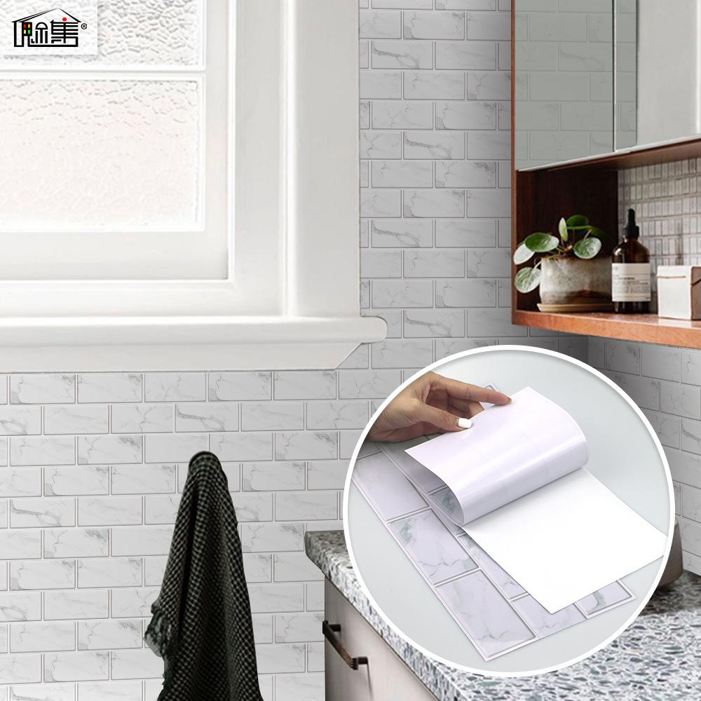 European Retro Classic Wall Sticker Self-Adhesive Waterproof And Oil-Proof Kitchen Bathroom Rental Room Renovation Tile Sticker