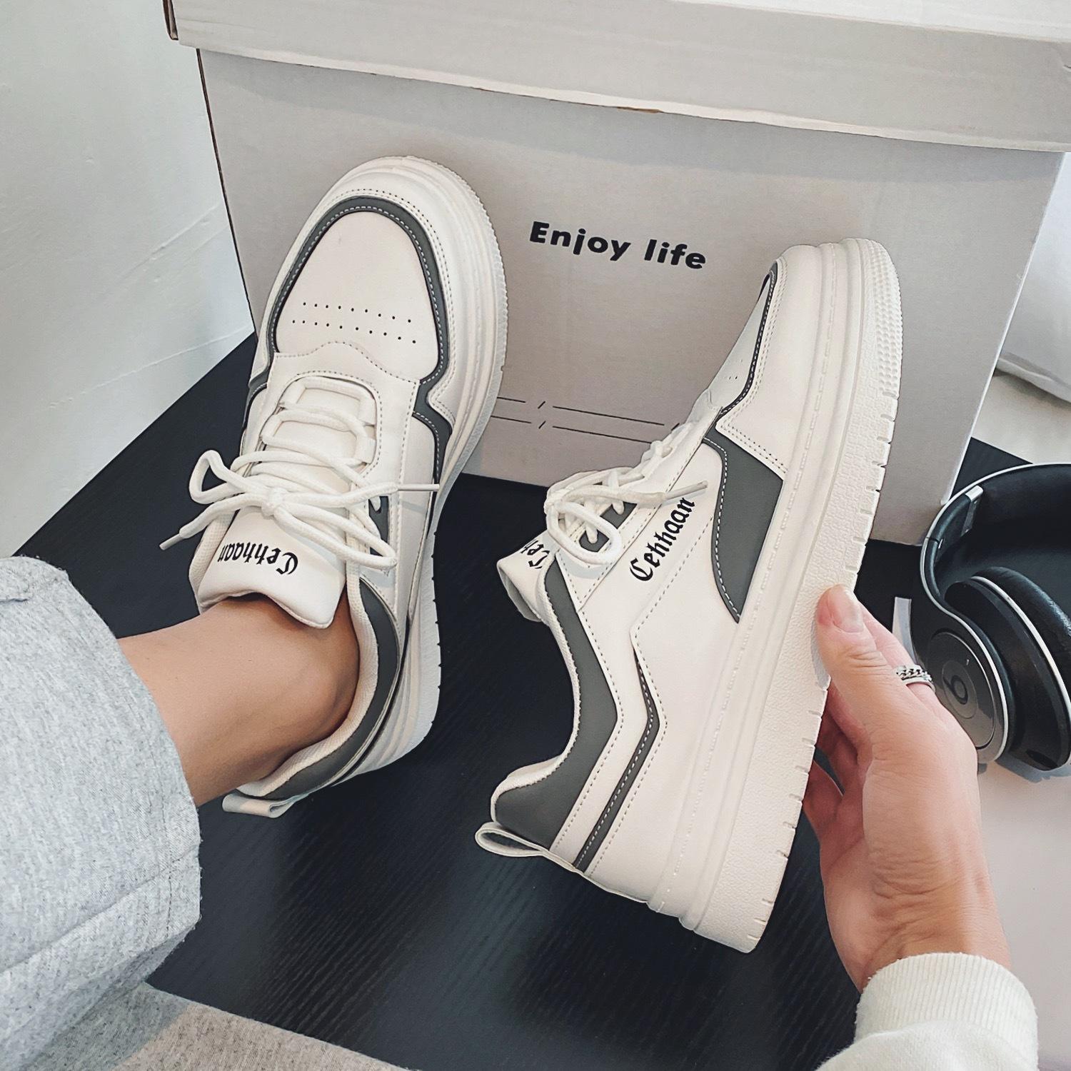 

Fashion Brand Men Casual Sneaker Quality Men s Casual Shoes 2024 Trendy Platform Comfort Man Shoes Sport Skateboard Shoes Erkek Ayakkabı 39 белый