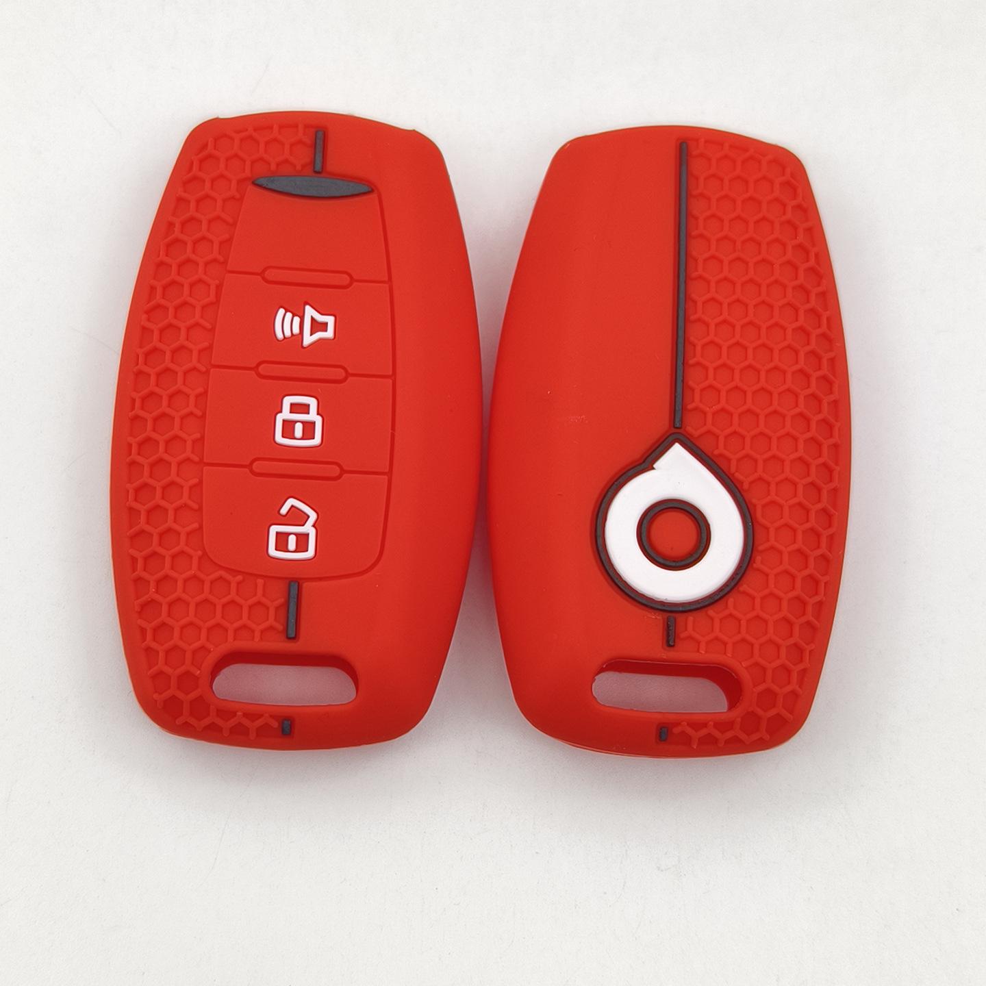Great Wall Poer Pickup Truck 3-Button Silicone Key Cover красный