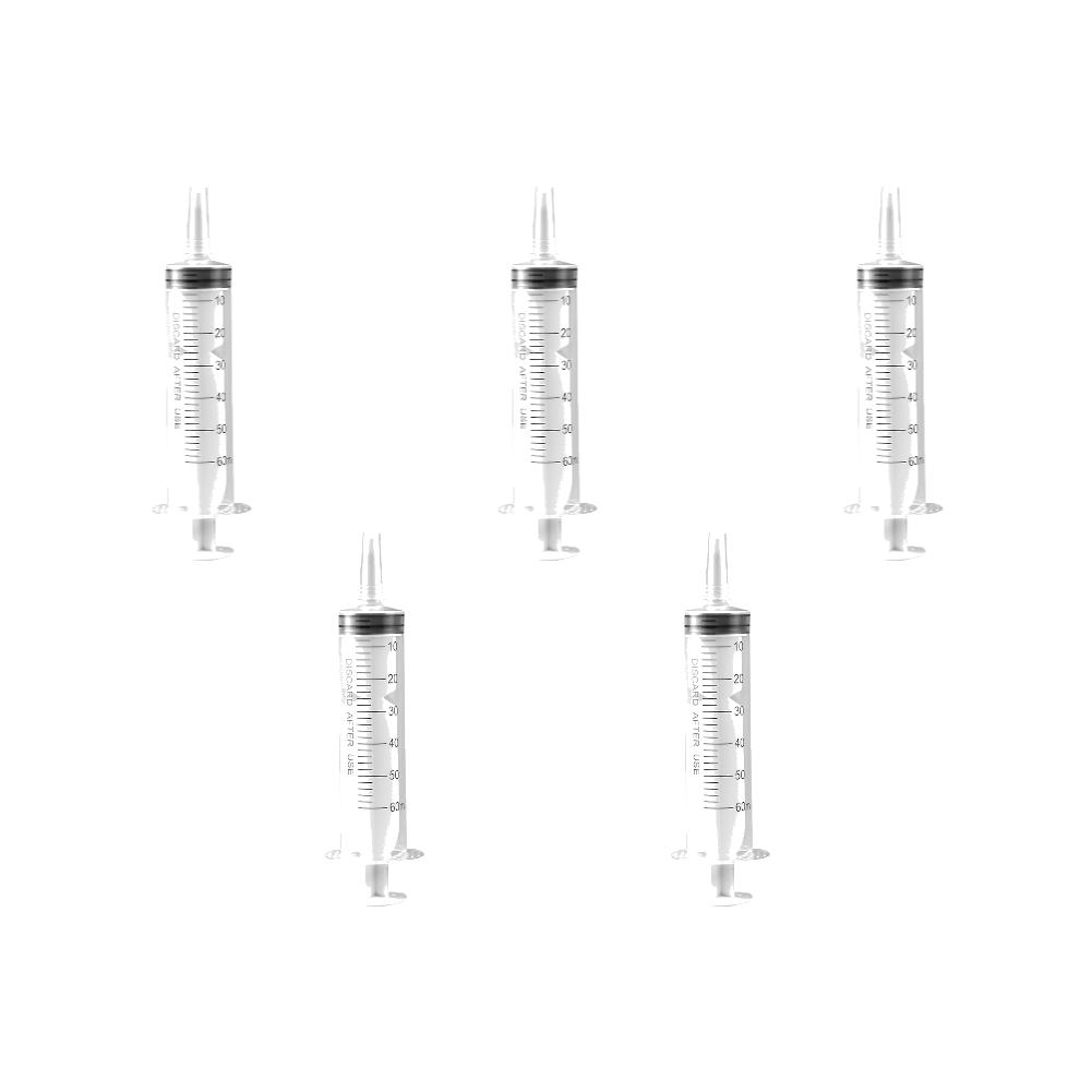 60-150ml Measuring Syringe Glue Filling Plastic Syringe Nutrient Sterile Without Needle Watering Refilling for Animal Feeding