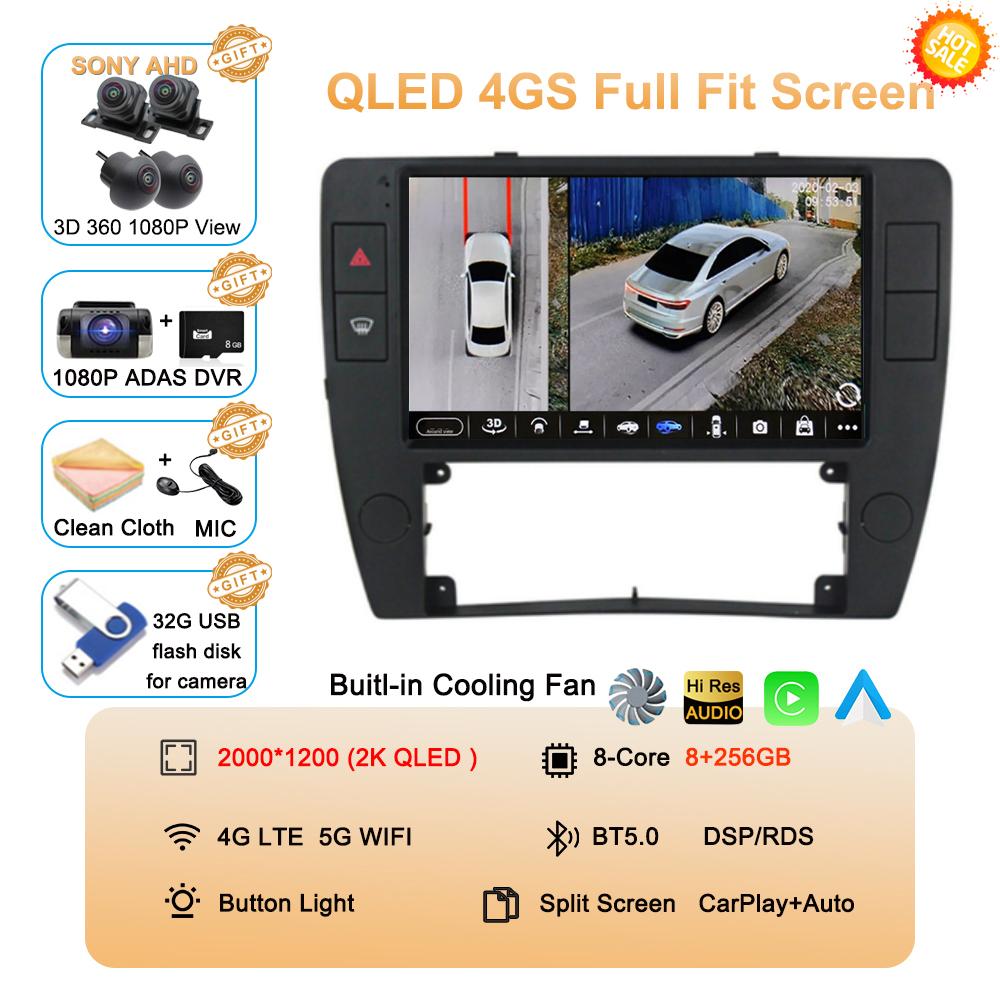 Android 14 Autoradio Carplay Car Radio For Passat B5 2000 2001 2002 2003-2005 Auto 4G Multimedia GPS 2 Din Player DSP Navigation
