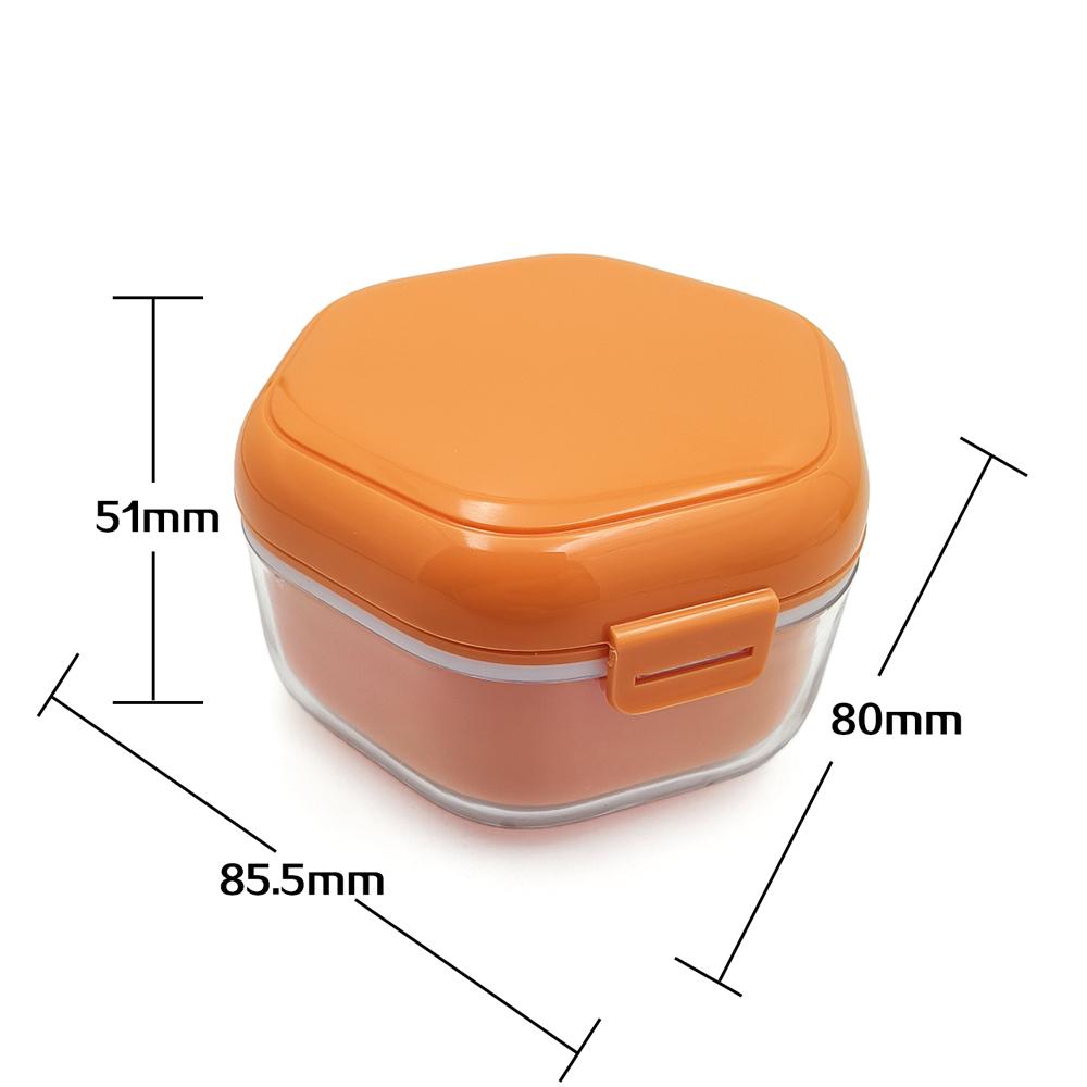 1pc Orthodontic Retainer Braces Storage Box Invisible Braces Storage Box Portable Dentures Cleaning Box Braces Storage Container
