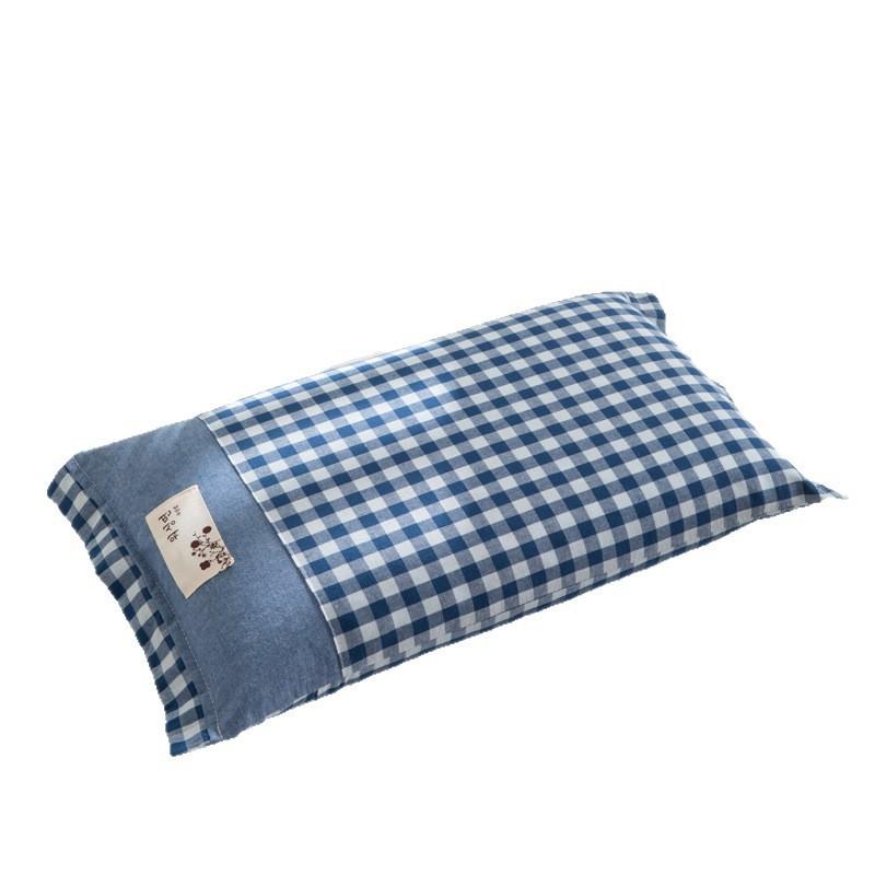 Buckwheat Hull Pillow Neck Support Single Size Cotton Cover Washable Ergonomic Sleeping Adults Students