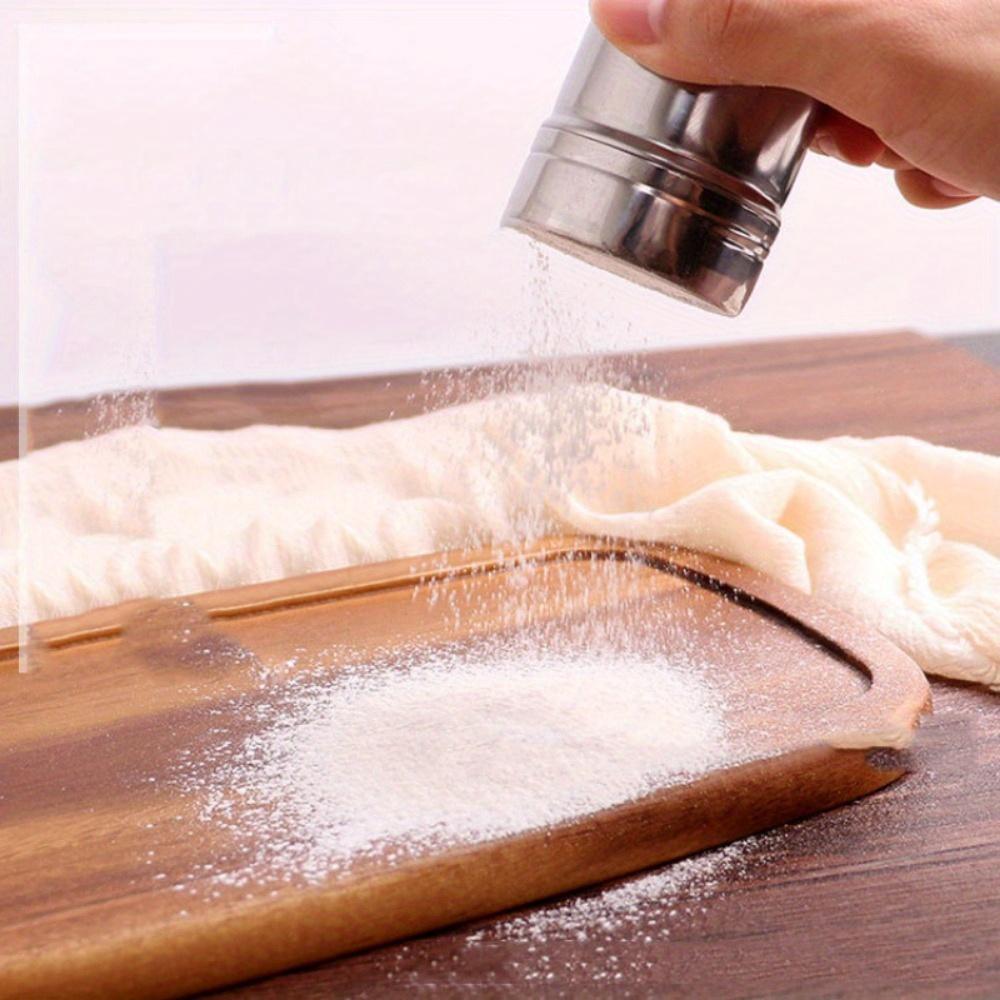 2Pcs Stainless Steel Chocolate Shaker Cocoa Flour Coffee Sifter Coffee Stencils Template Strew Pad Duster Spray Set