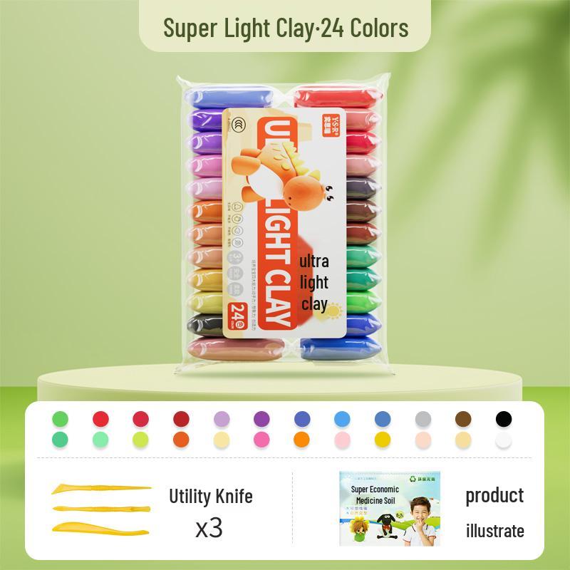 Детский набор пластилина для детского сада - Большая упаковка глины и клея для творчества для учеников начальной школы